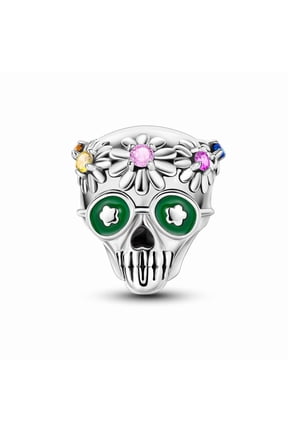Daisy Skull String Ornament Charm, Compatible with Most Bracelet, Charm for Bracelet