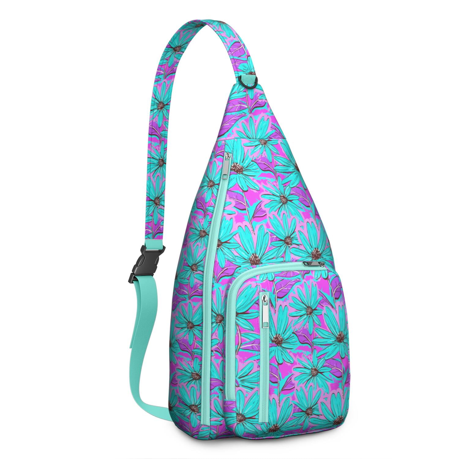 Women's Sling Backpack | Crossbody Chest Bag For Travel & Hiking | Adjustable Strap Daypack | Polyester Lightweight Bag
