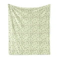 thumbnail image 1 of Daisy Soft Flannel Fleece Blanket, Realistic Garden Botany Artwork with Chamomile Flowers and Buds with Flying Ladybugs, Cozy Plush for Indoor and Outdoor Use, 50" x 60", Multicolor, by Ambesonne, 1 of 5