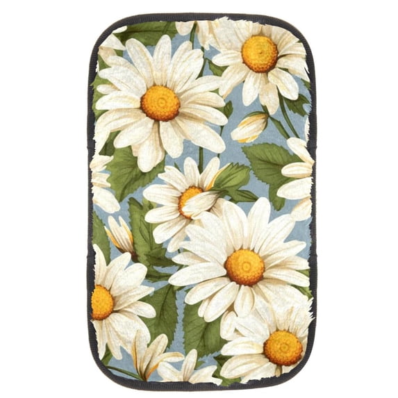 Daisy Soft Furry Printed 12.5x8.2 Inch Armrest Cover for Car, Armrest Accessories