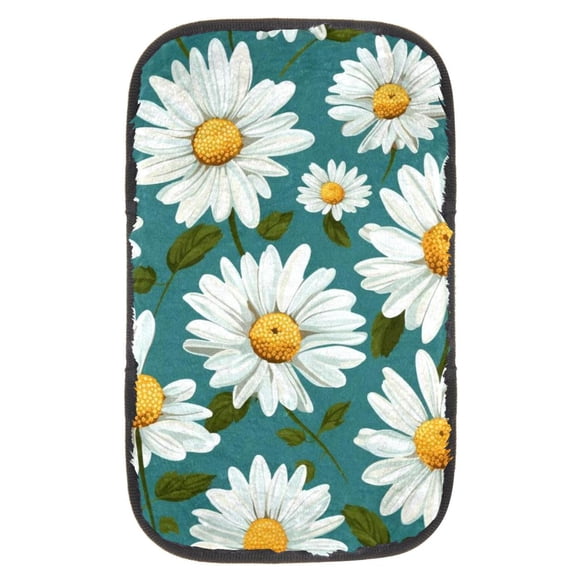 Daisy Soft Furry Printed Car Armrest Pad, Armrest Accessories, Armrest Accessory - 12.5x8.2 Inch Comfortable Padding