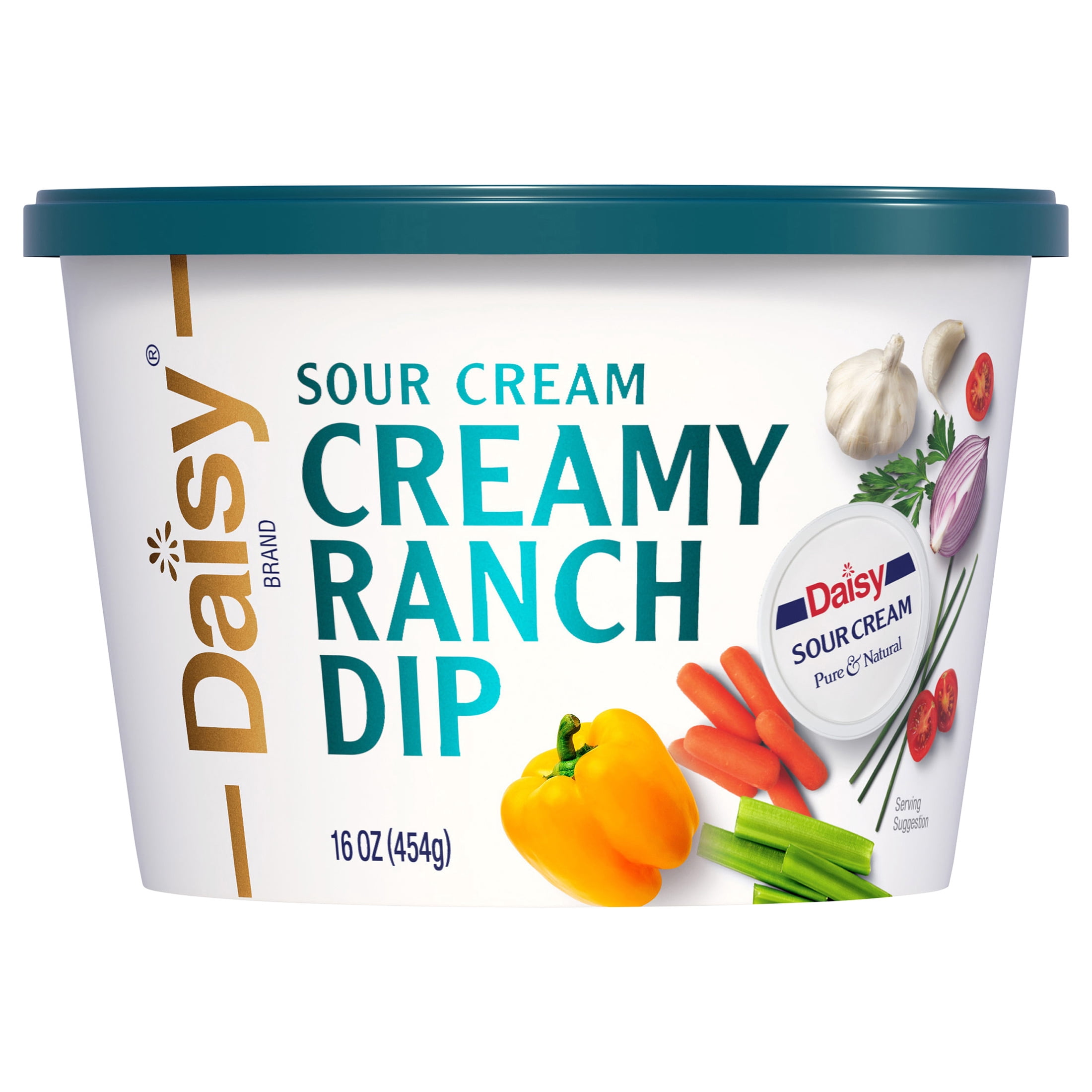 DIVERSIR クリーム D 30g Daisy Sour Cream Creamy Ranch Dip 16 oz Tub, Made with Cultured
