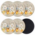 thumbnail image 1 of Daisy Spring Floral Coasters Set of 6, Absorbent Coasters for Drinks, Farmhouse Botanical Bees Elegant Coaster for Desk Coffee Table Protection, Home Decor House Warming Gifts 4", 1 of 8