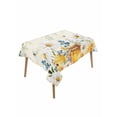 thumbnail image 1 of Daisy Spring Floral Table Cloth, Waterproof Tablecloth for Rectangle Tables, Farmhouse Botanical Green Leaves Reusable Washable Fabric Table Cover for Restaurant Kitchen Dining Tables 60"x84", 1 of 9