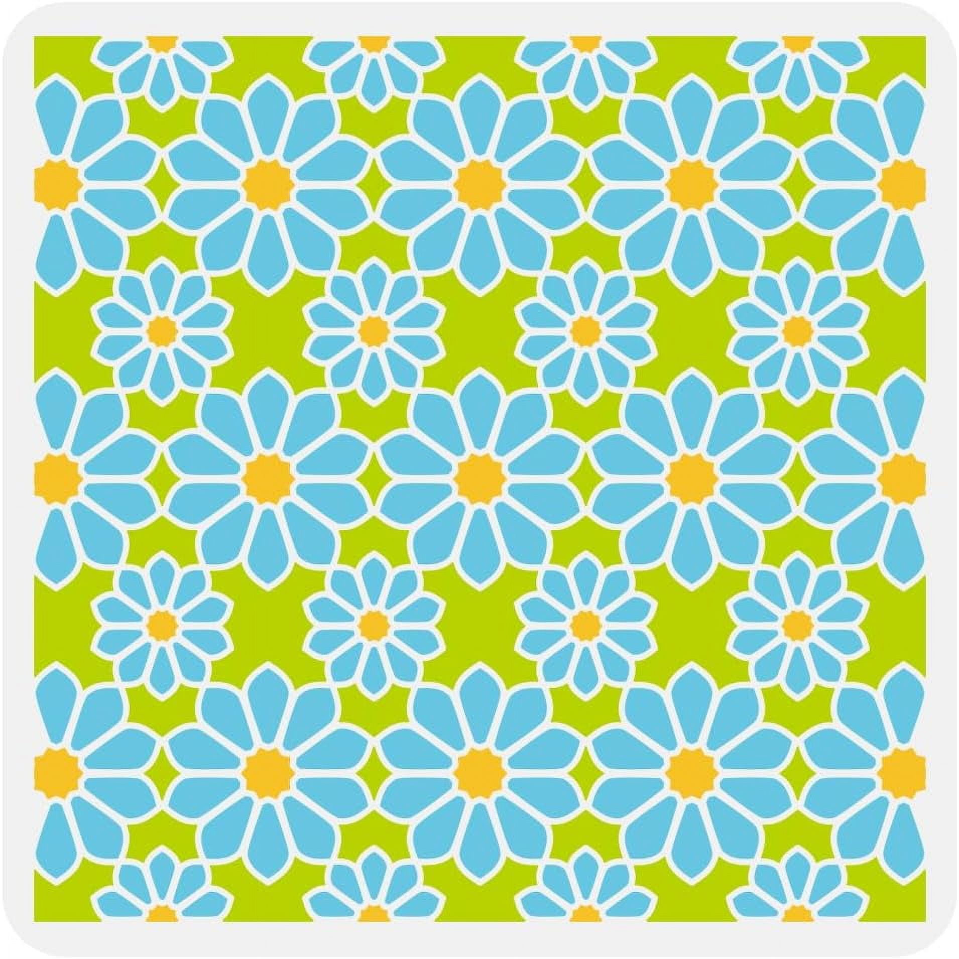 Daisy Stencil 11.8x11.8inch Reusable Daisy Flower Floor Tile Drawing ...