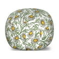 thumbnail image 1 of Daisy Storage Toy Bag Chair, Chamomile Blossoms Field Flourishing Spring Petals in the Park Garden Motif, Stuffed Animal Organizer Washable Bag, Large Size, Orange Dust Green, by Ambesonne, 1 of 3