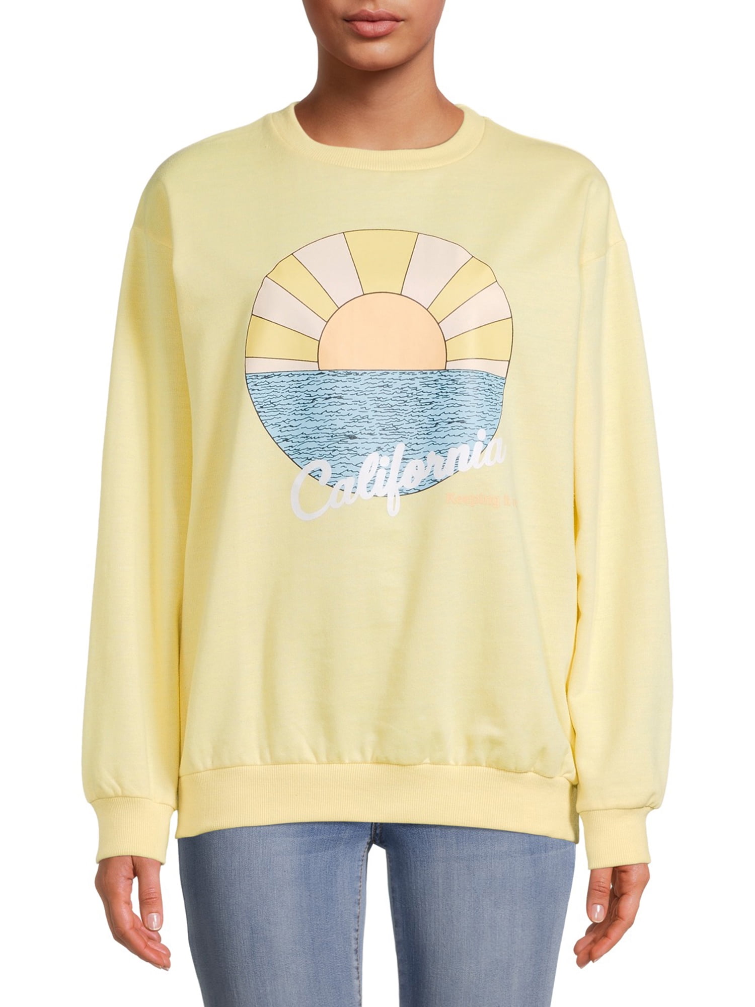 Daisy street yellow sweatshirt hot sale