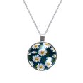 thumbnail image 1 of Daisy Stunning Glass Circular Pendant Necklace - Handcrafted Unique Design for Fashion Forward Necklaces, 1 of 5