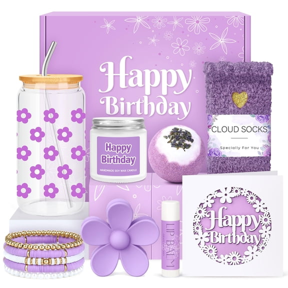 Daisy Style Glass Cup Gift Set for Girls and Women