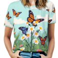 thumbnail image 1 of Daisy T Shirts Basic T-Shirt Short Sleeve Ladies Tee Shirt Summer Graphic Clothing, 1 of 5