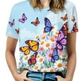 thumbnail image 1 of Daisy T Shirts Basic T-Shirt Short Sleeve Ladies Tee Shirt Summer Graphic Clothing, 1 of 5