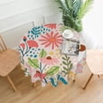 thumbnail image 1 of Daisy Tablecloth Round Table Cloths 60 Inch Wrinkle Resistant Picnic Table Covers Washable Polyester for Holiday Kitchen Party Picnic -Flower, 1 of 6