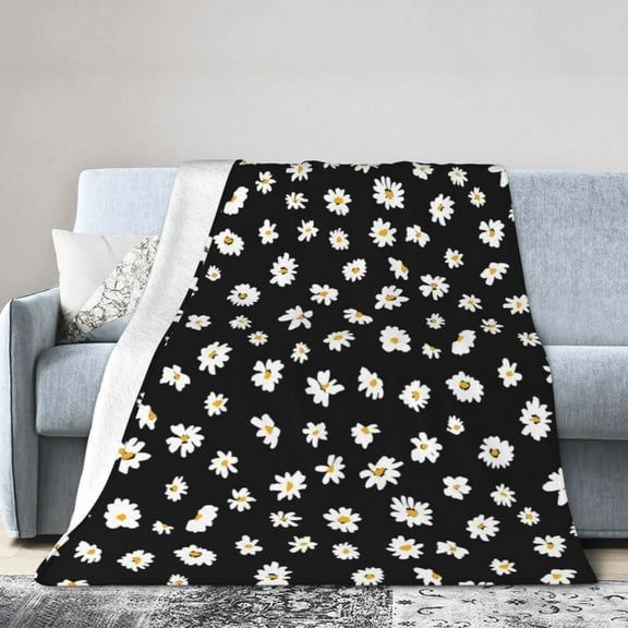 Daisy Throw Blanket For Adults Kids,Super Soft Fleece Blanket All Season For Home Couch Bed And Sofa Giftsa 40"X30"