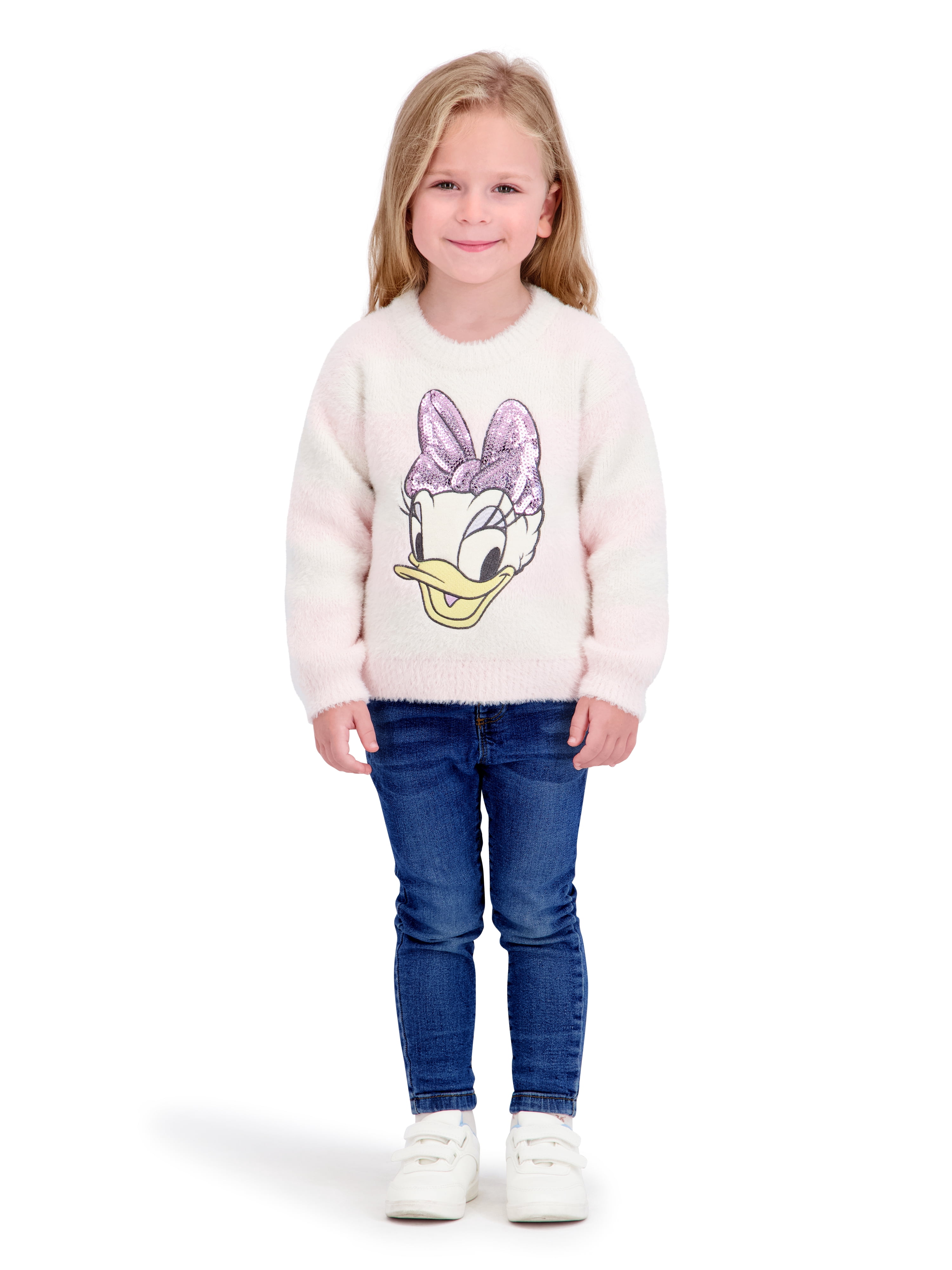 Daisy Toddler Girls Lurex Mohair Sweater, Sizes 12 Months - 5T