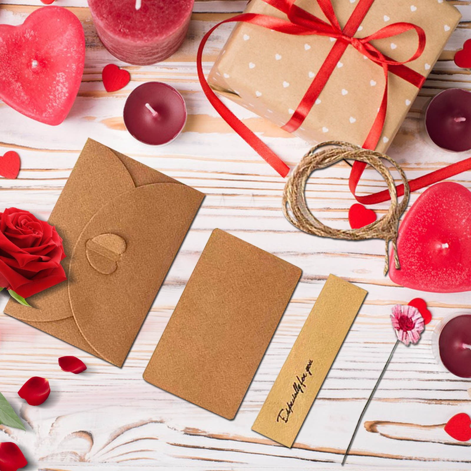 Daisy Valentine's Day Cards Contain Envelopes with Dried Flowers