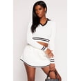 thumbnail image 1 of Womens Daisy Varsity Stripe Detail Crop Top, 1 of 3