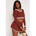 thumbnail image 1 of Womens Daisy Varsity Stripe Detail Crop Top, 1 of 3