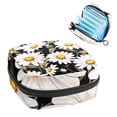 thumbnail image 1 of Daisy Velvet Period Bag Storage Organizer for Tampons and Pads, Small Bag with Sponge and Oxford Cloth, 4.7x6.6x6.6 in, Period Pouch, 1 of 6