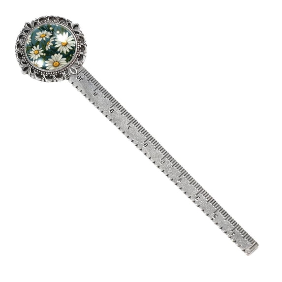 Daisy Vintage Silver Lace-Edged Bookmark: a Gift for Readers and Book Lovers
