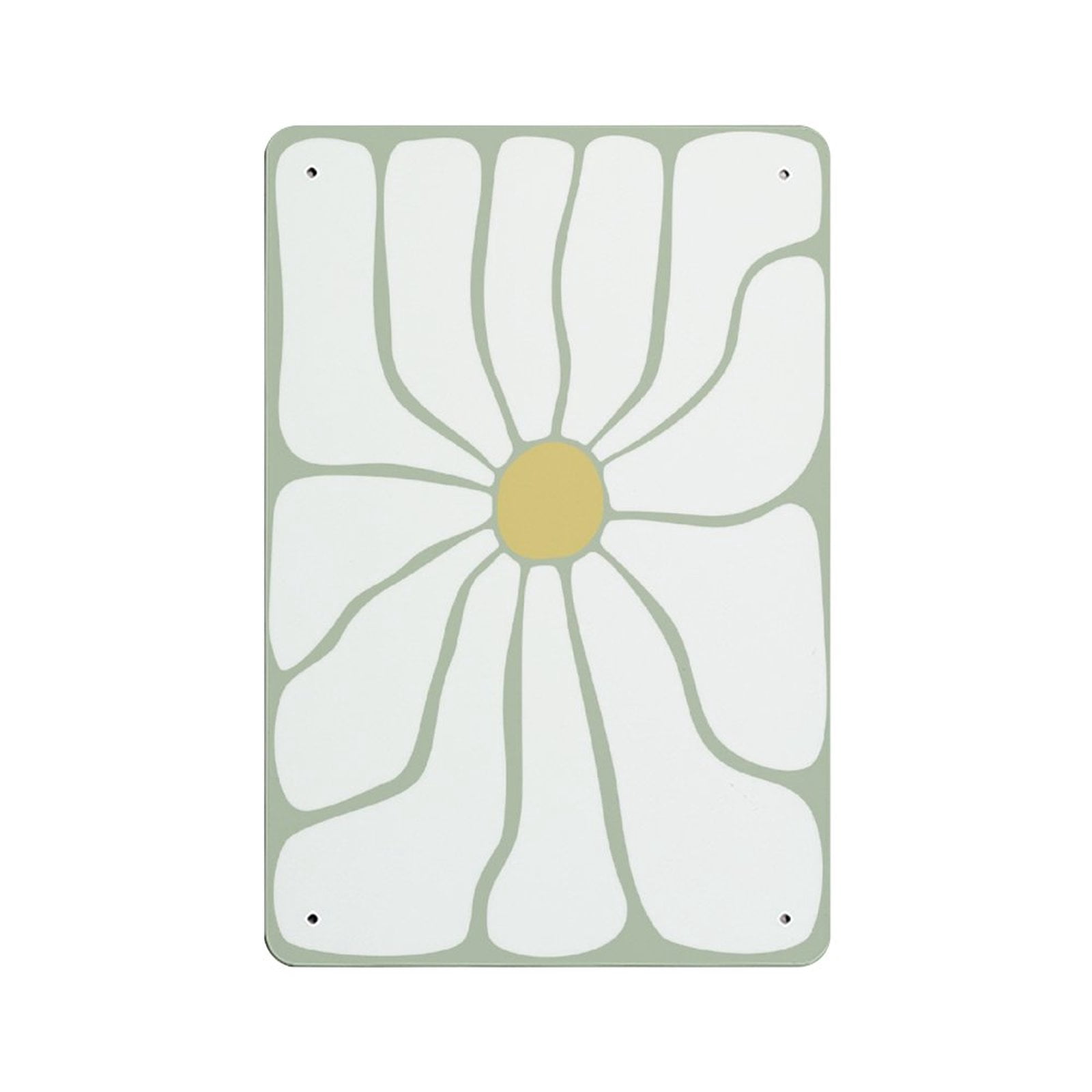 Daisy Wall Art, Abstract Flower Art, 70s Inspired Sage Green Wall Art ...