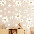 thumbnail image 1 of Daisy Wall Decal Flower Wall Sticker Cute Daisy Sticker White Flower Decal Peel and Stick Floral Wallpaper for Nursery Bedroom Home Decor 12 Sheets White, 1 of 6