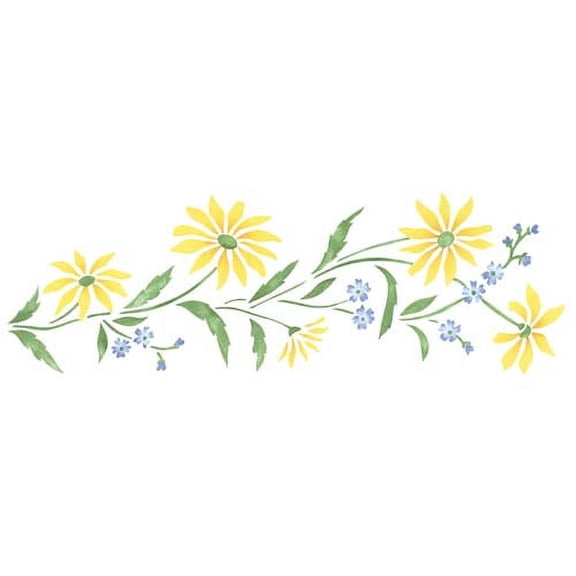 Daisy Wall Stencil SKU #1306 by Designer Stencils
