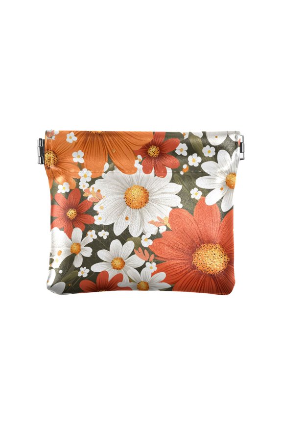 Daisy Wallet Small PU Leather Change Pouch Wallet for Women