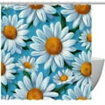 thumbnail image 1 of Daisy Waterproof Printed Shower Curtain Set with Hooks for Bathroom Decoration - Bathroom Curtains Included, 1 of 6
