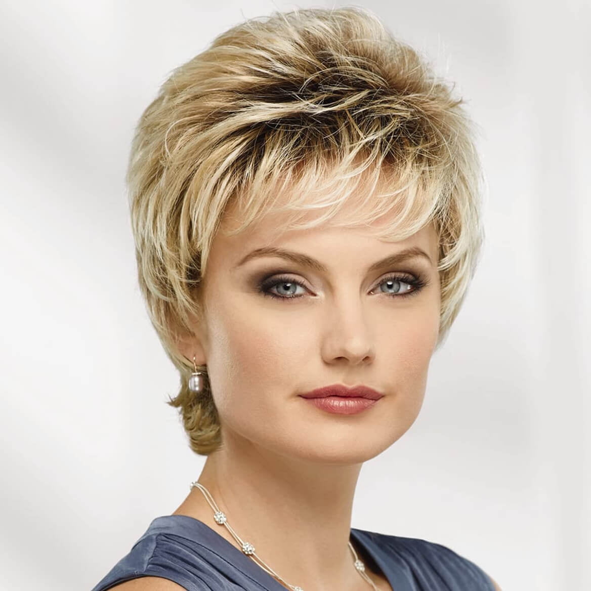 Daisy WhisperLite Wig by Paula Young - Updated Shag Wig with Flirty Fringe and Flattering Layers / Multi-Tonal Shades of Blonde, Silver, Brown and Red