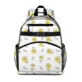 thumbnail image 1 of Daisy White Pattern Cute School Backpack Bag for School with Padded Back and Adjustable Shoulder Straps 15.25"x11.5"x5.25", 1 of 5