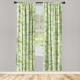 thumbnail image 1 of Daisy Window Curtains, Watercolor Design Pattern of Chamomile Flowers Meadow Hill Floral Ornament, Lightweight Decor 2-Panel Set with Rod Pocket, Pair of - 28"x84", Pastel Green Yellow, by Ambesonne, 1 of 3