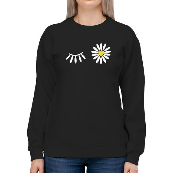 Daisy Wink Sweatshirt Women -Image by Shutterstock, Female 4X-Large