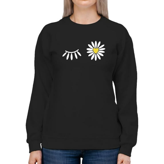 Daisy Wink Sweatshirt Women -Image by Shutterstock, Female 4X-Large