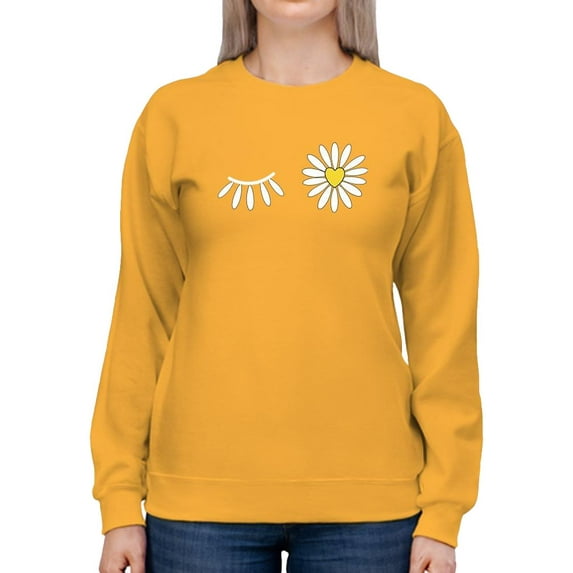Daisy Wink Sweatshirt Women -Image by Shutterstock, Female Large