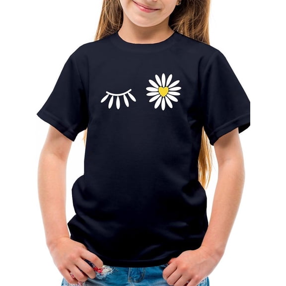Daisy Wink T-Shirt Juniors -Image by Shutterstock, x-Small