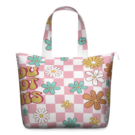 Daisy Women's Large Weekend Travel Bag Moving Canvas Handbag Thick Double Layer Beach Weekend Travel Unisex Hospital Maternity Delivery with Toiletry Waterproof