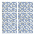 thumbnail image 1 of Daisy Yellow Boho Floral Placemats Set of 6, 12x18 Inch Vintage Linen Table Mats, Washable Retro Wildflower Cute Daisy Print Artistic Dining Decor for Kitchen and Dining, 1 of 5