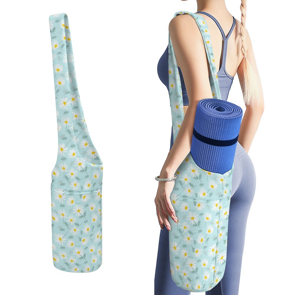 Daisy Yoga Mat Bag Large Yoga Bag with Side Pocket Gym Bag Long