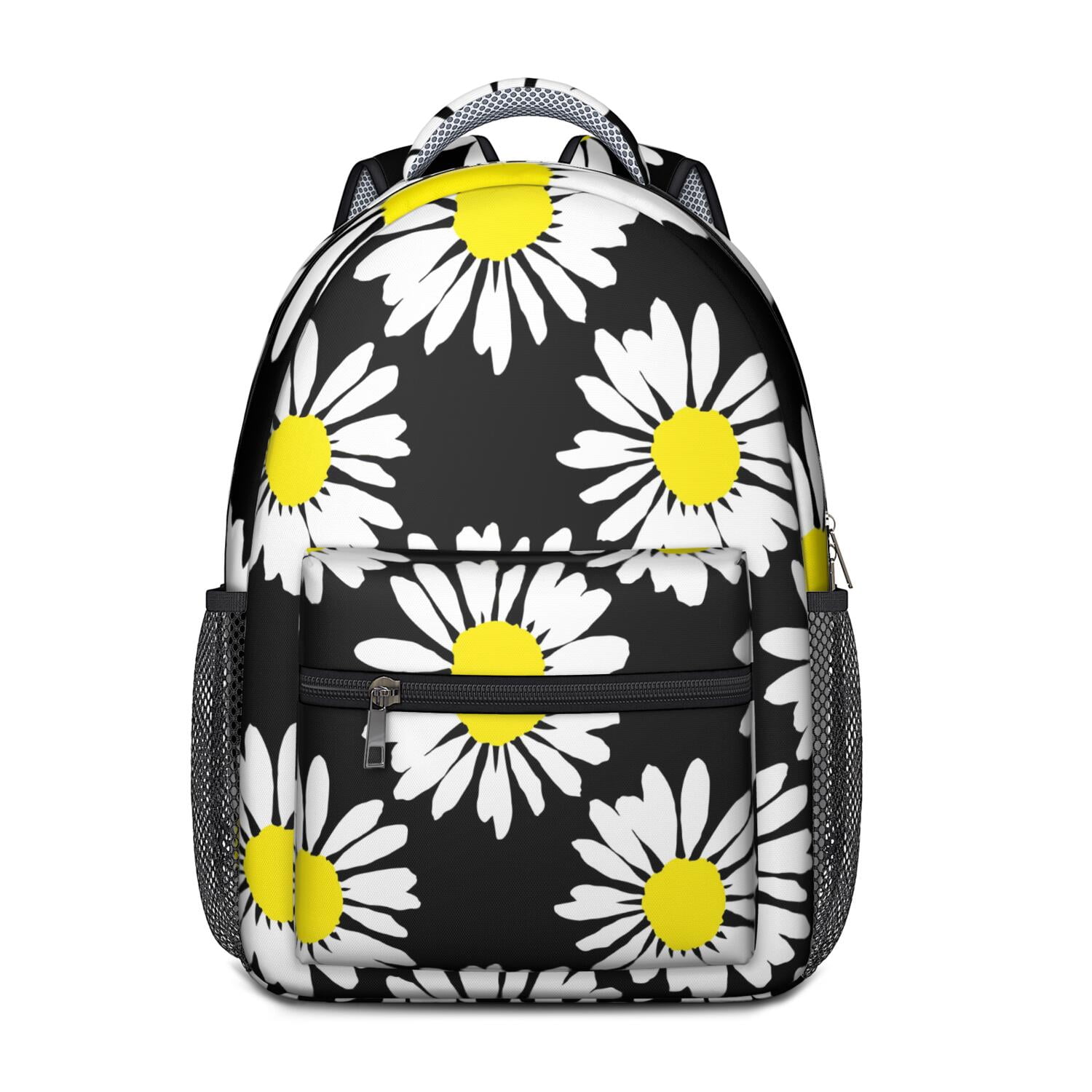Daisy and Bee Illustration Bookbag - Ergonomic Spinal Support & Waterproof for Commuters