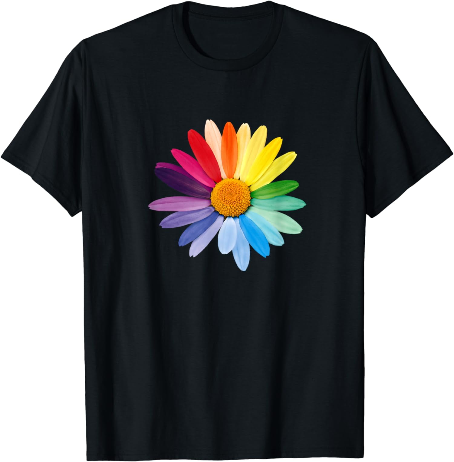 Daisy marguerite flower in rainbow colors T-Shirt - Walmart.com