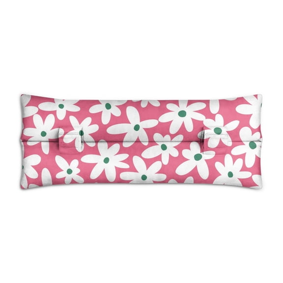 Daisy with Inspirational Quote Seatbelt Cushion - Artistic Floral Post Surgery Pillow - Comfortable Protection for Rib Fracture Recovery
