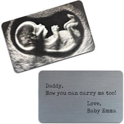 Daisyco Gifts Custom Photo Wallet Card for Husband, Personalized Metal Picture Insert, Fathers Day Gift