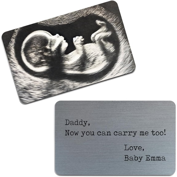 Daisyco Gifts Custom Photo Wallet Card for Husband, Personalized Metal Picture Insert, Father's Day Gift