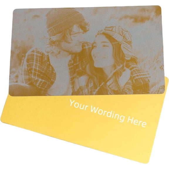 Daisyco Gifts Handmade Customized Wallet Card Love Note, Aluminum Engraved Birthday Gift for Husband Wife