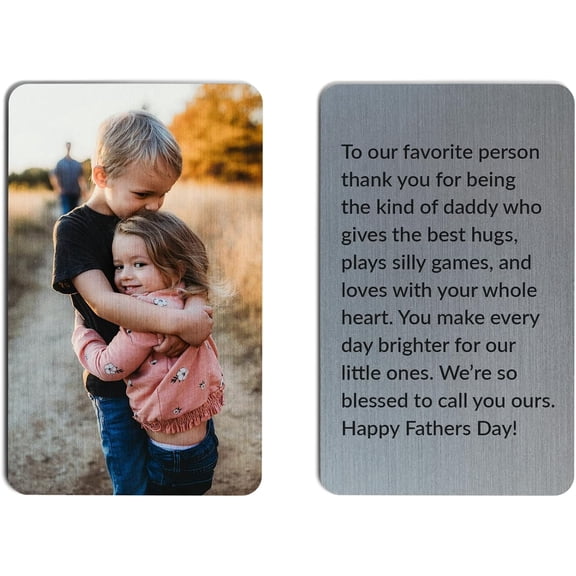 Daisyco Gifts Personalized Metal Wallet Card with Photo, Custom Engraved Picture Gift for Him and Her