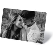 Daisyco Gifts Personalized Metal Wallet Photo Card, Double Sided Custom Engraved Text Message Gift