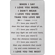 Daisyco Gifts When I Say I Love You More Wallet Card, Romantic Valentines Anniversary Gift for Husband