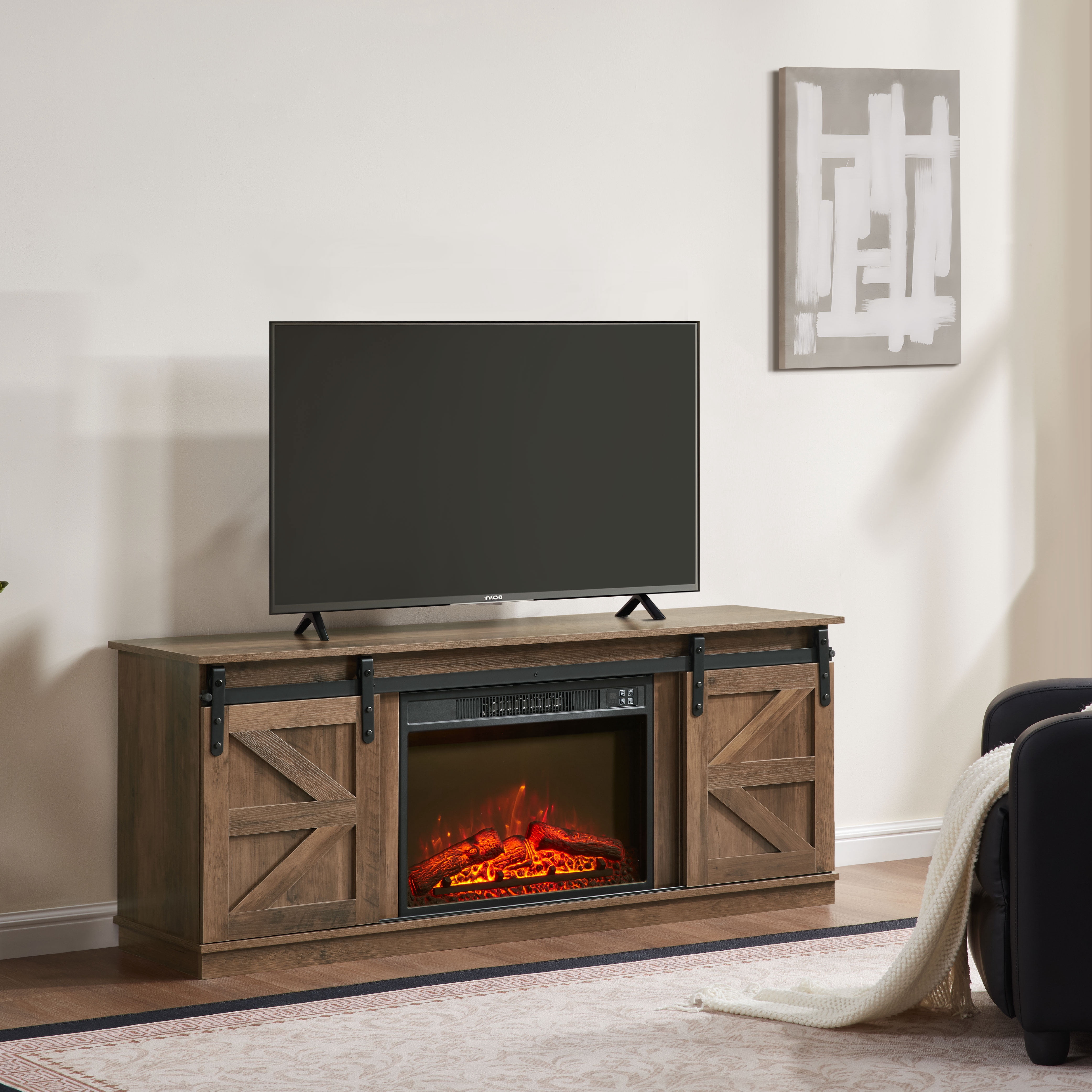 Daisypudding Fireplace TV Stand for Television up to 65 Inch with ...