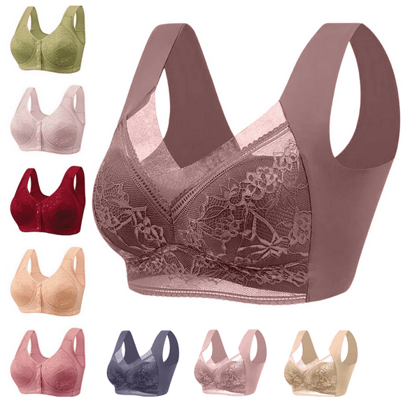 Daisyy Bras for Women Running Comfort Everyday Sleep Bras No Underwire Cycling Women's Lace Bras - Camel,42