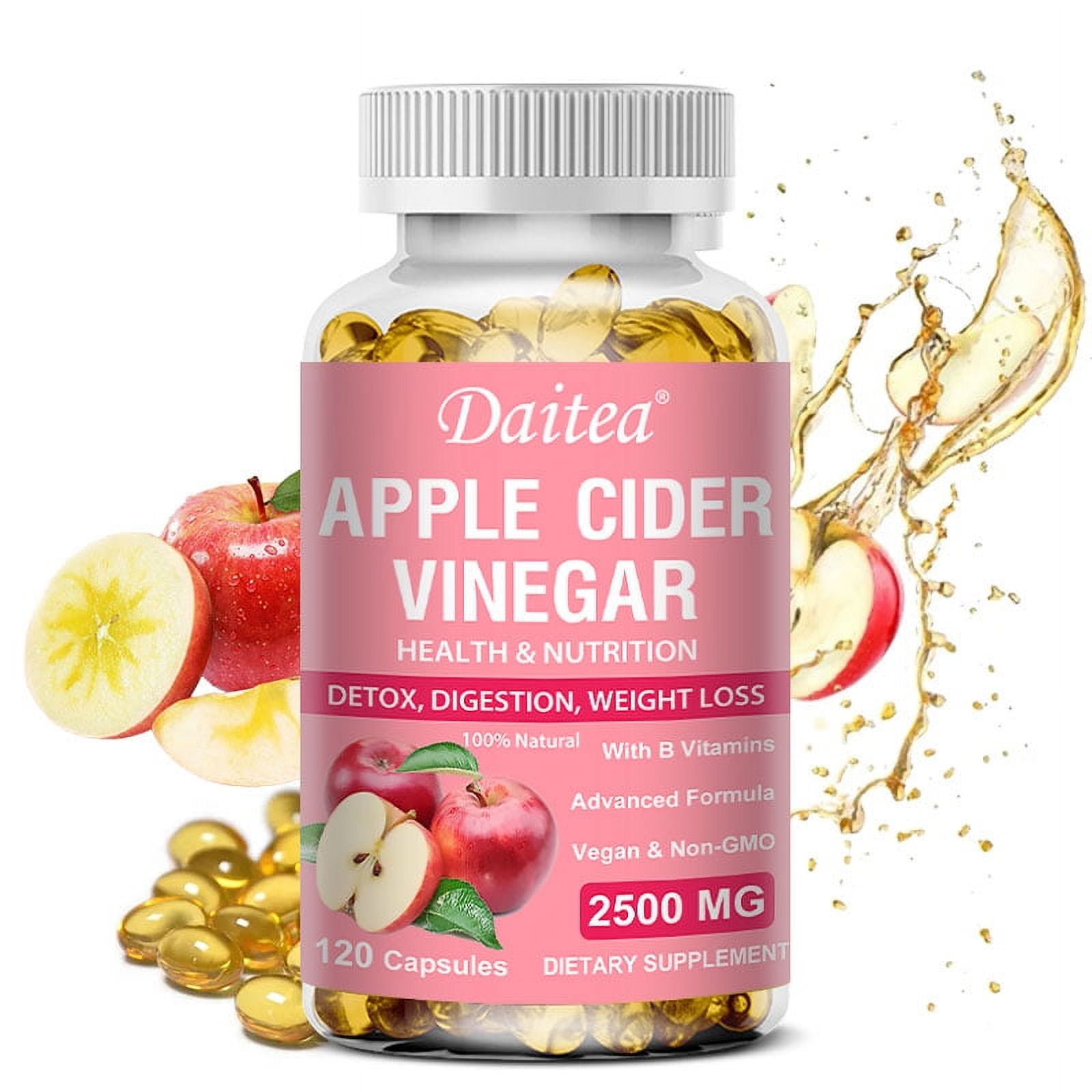 Daitea Acidic Apple Cider Vinegar Capsules Contains Vitamin C